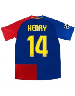 Barcelona Henry #14 UCL Final Retro Jersey Home 2008/09