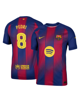 PEDRI #8 Barcelona Home Match Jersey Player Version 2025/26 - UCL
