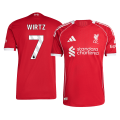 WIRTZ #7 Liverpool Home Match Jersey Player Version 2025/26