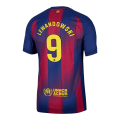 LEWANDOWSKI #9 Barcelona Home Match Jersey Player Version 2025/26