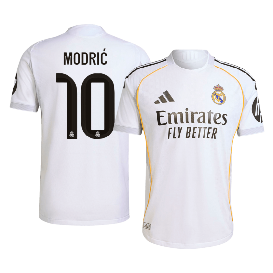 MODRIĆ #10 Real Madrid Home Match Jersey Player Version 2025/26