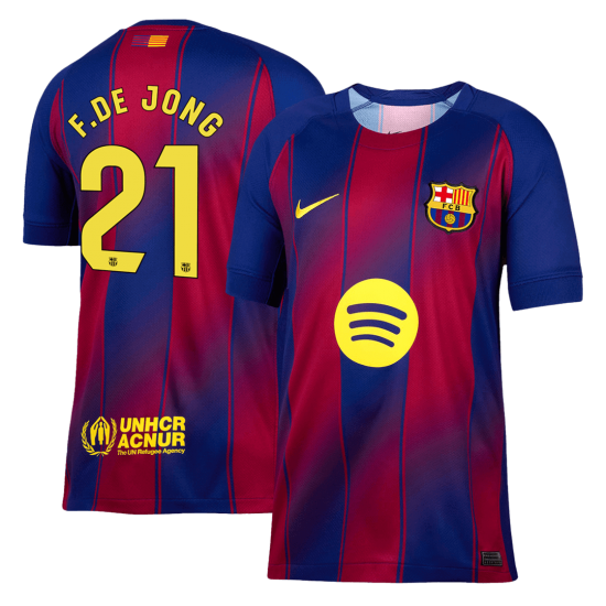 F.DE JONG #21 Barcelona Home Jersey 2025/26 - [Super Replica]