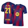 F.DE JONG #21 Barcelona Home Match Jersey Player Version 2025/26 - UCL