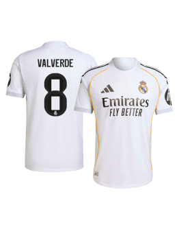 VALVERDE #8 Real Madrid Home Match Jersey Player Version 2025/26