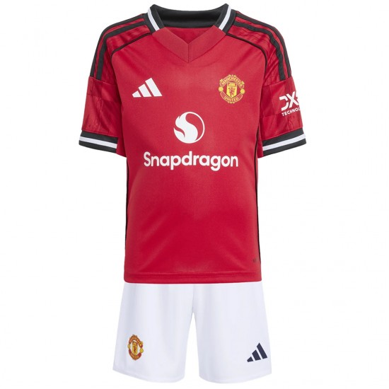 Kids Manchester United Home Jersey Kit 2025/26