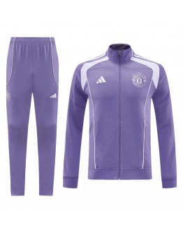 Manchester United Training Tracksuit Kit(Jacket+Pants) Purple 2025/26