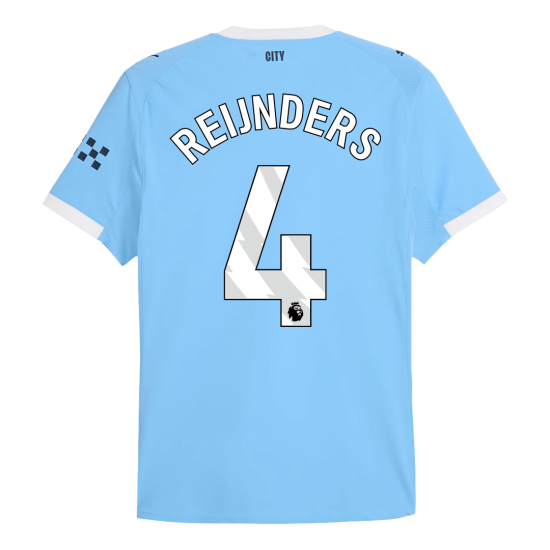 REIJNDERS #4 Manchester City Home Match Jersey Player Version 2025/26