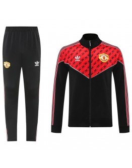 Manchester United Training Tracksuit Kit (Jacket+Pants) 05 Red&amp;Black 2025/26