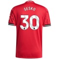 ŠEŠKO #30 Manchester United Home Match Jersey Player Version 2025/26