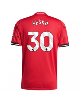 ŠEŠKO #30 Manchester United Home Match Jersey Player Version 2025/26
