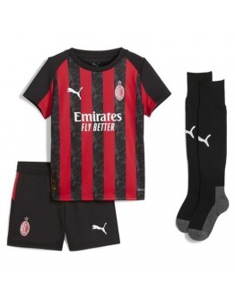 Kids AC Milan Home Jersey Full Kit 2025/26