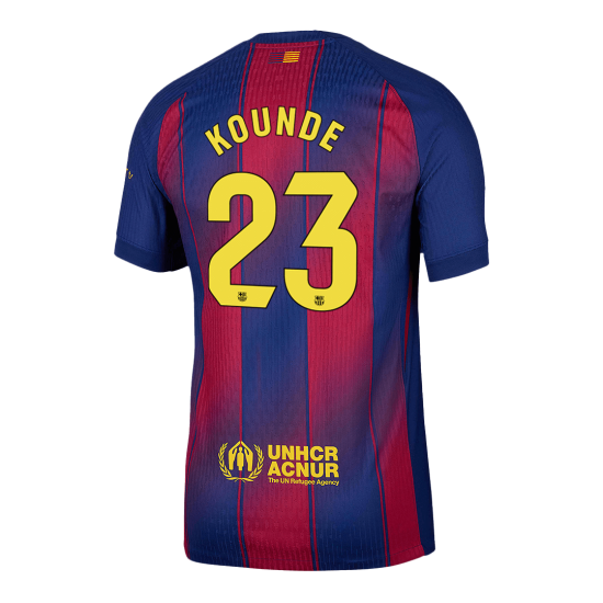 KOUNDE #23 Barcelona Home Match Jersey Player Version 2025/26