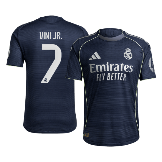 VINI JR. #7 Real Madrid Away Match Jersey Player Version 2025/26