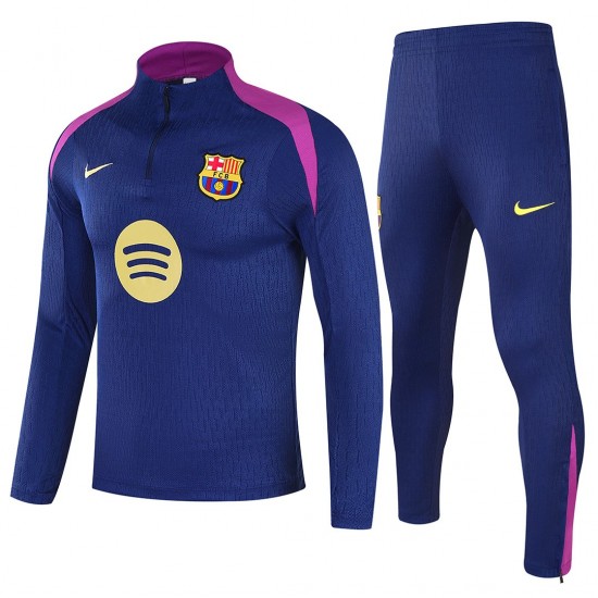 Kids Barcelona 1/4 Zipper Sweat Kit(Top+Pants) Navy 2025/26