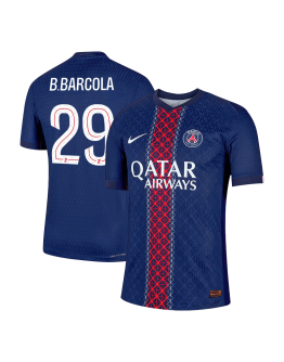 B.BARCOLA #29 PSG Home Match Jersey Player Version 2025/26