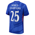 WORLD CHAMPIONS #25 Chelsea Home Match Jersey Player Version 2025/26 - World Champion Badge