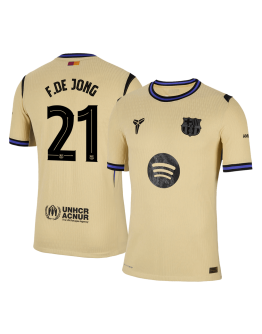 F.DE JONG #21 Barcelona Away Match Jersey Player Version 2025/26 - UCL