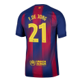 F.DE JONG #21 Barcelona Home Match Jersey Player Version 2025/26 - UCL