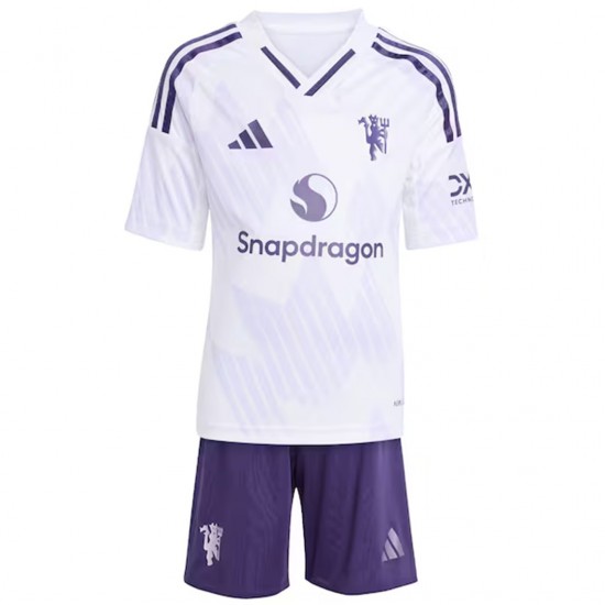 Kids Manchester United Away Jersey Kit 2025/26