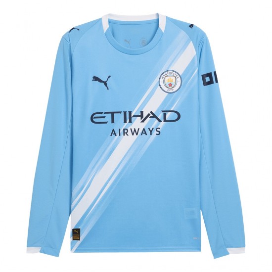 Manchester City Home Long Sleeve Jersey 2025/26