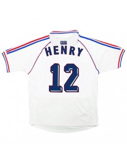 HENRY #12 France Retro Jersey Away World Cup 1998