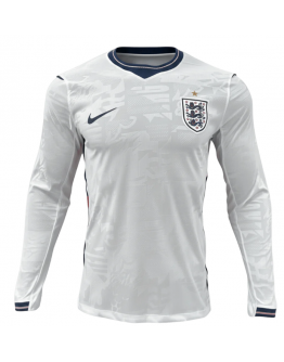 England Home Long Sleeve Player Version Jersey World Cup 2026